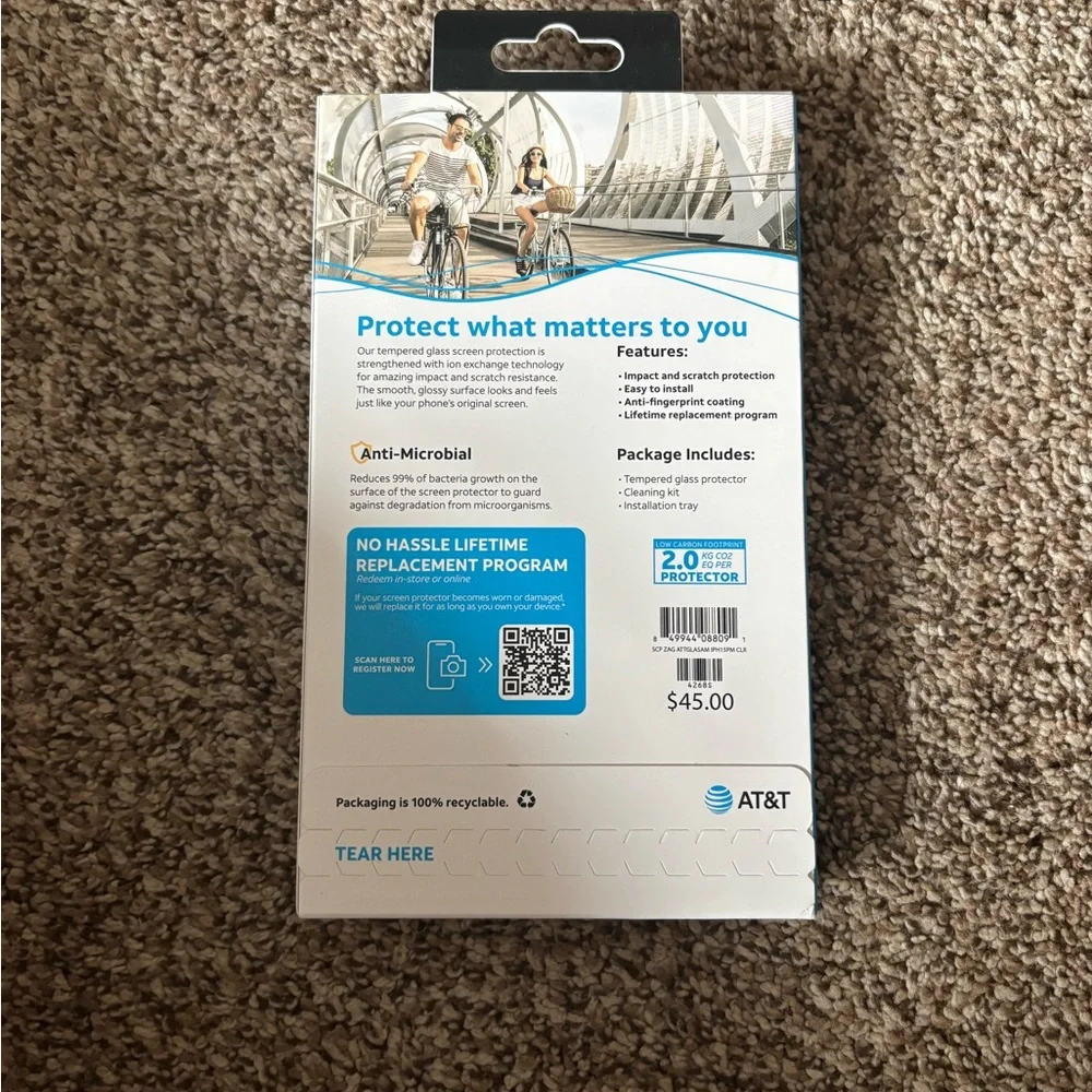 Tempered Glass Screen Protector for iPhone 15 Pro Max - Clear